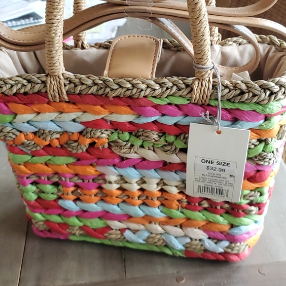 NWT Colorful straw bag from A New Day Target - Picture 3 of 8